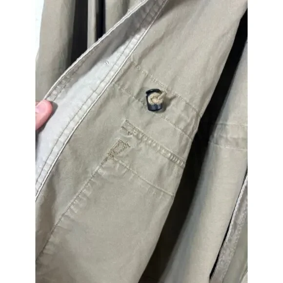Vintage Cabelas Safari Series Jacket XL Tan Utility Field Coat Barn Chore Jungle